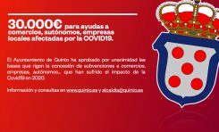 Quinto destina 30.000€ a sus empresas por la Covid19