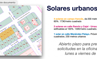 A subasta seis solares urbanos en Quinto