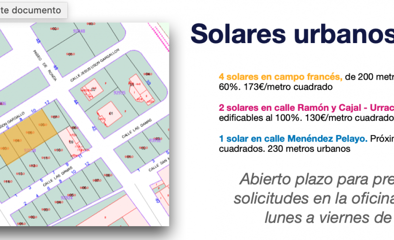 A subasta seis solares urbanos en Quinto